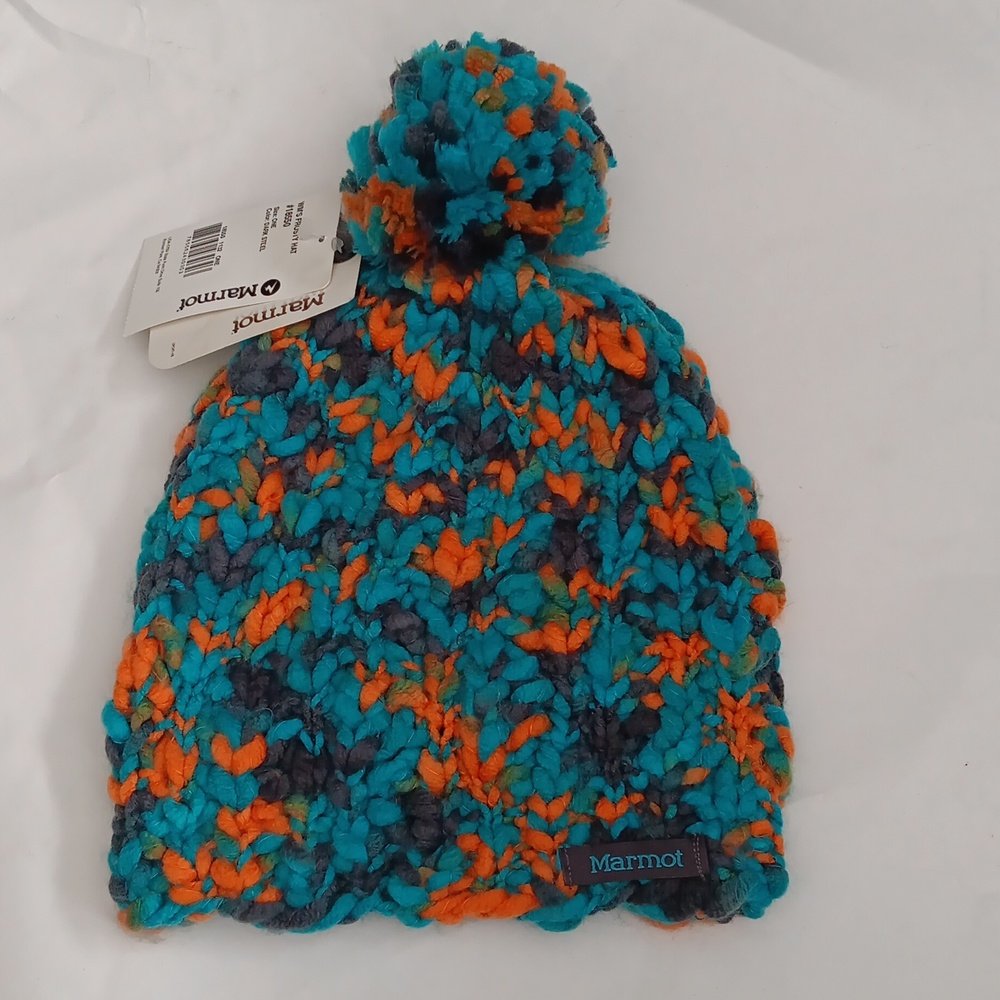 Marmot Multicolor Knit Pom-Pom Hat